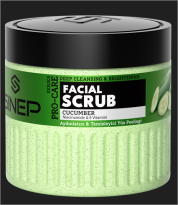 SINEP Facial Scrub Cucumber 400 ml – Освежаващ ексфолиант за лице с екстракт от краставица
